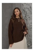 BİSİKLET YAKA OVERSIZE TRİKO KAZAK - 1