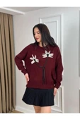 KETEN ÇİÇEKLİ OVERSIZE KAZAK - 6