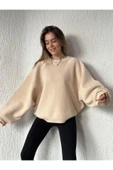 3 İPLİK ŞARDONLU CROP  SWEATSHIRT - 4