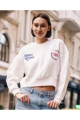 3 İPLİK ŞARDONLU CROP  SWEATSHIRT - 3