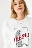 LEOPAR DESENLI  3 İPLİK ŞARDONLU SWEATSHIRT - 1