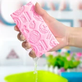 Bebek banyo ovalayıcı vücut ölü cilt sökücü temizleme duş fırçası - 3