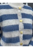 SAKALLI ŞERİTLİ TRİKO KADIN HIRKA - 3