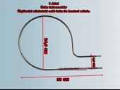 ENDER 750w İnce Fırın Rezistansı Flanşsız (Mide Tipi) 220v 6.5? Cr-Ni - 1