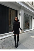 Saç Örgülü Triko Tunik Elbise & Kazak - 1