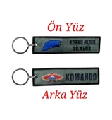 Komando Nano Örme Anahtarlık - Kumaş Anahtarlık - Mavi Bere - Korku Nedir Bilmeyiz - 6