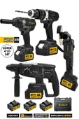Assur Profesyonel 21V Akülü Vidalama Kırıcı Delici Hilti Somun Sökme Sıkma Taşlama 4'lü Set - 1