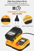 Assur Profesyonel 21V Çift Akülü Kömürsüz Darbeli 450 Nm Somun Sıkma Sökme + 125 Mm Taşlama 2'li Set - 2
