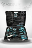 Assur Profesyonel 21V Makas Taşlama Somun Sıkma Testere Hilti Matkap 6'lı Set - 2