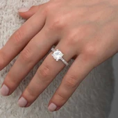 Gümüş Tektaş Tamtur Kadın Yüzük thumbnail 3