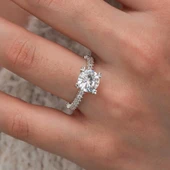 Gümüş Tektaş Tamtur Kadın Yüzük thumbnail 2