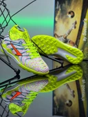 Unisex Çocuk Yetişkin Halısaha Krampon Çoraplı Çivisiz Desenli Bağcıklı Futbol Spor Ayakkabısı 2060 - 2