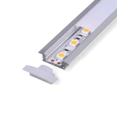 Sıva altı alüminyum LED profil Kanal 11x14mm 1mt. aydınlatma şerit kanalı armatür linear ışık kare kasa - 1