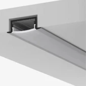 Sıva altı alüminyum LED profil Kanal 11x14mm 1mt. aydınlatma şerit kanalı armatür linear ışık kare kasa - 2