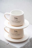 Acar KAL-07458/12 Blush 2 Kişilik 200 ml Kahve Fincan Takımı - Krem - 2