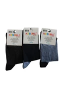 Erkek Çocuk Çorap 5-6 Yaş 3'lü Set-Kesimli Kids Socks thumbnail 2