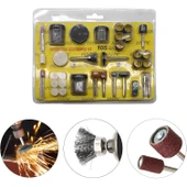 Gravür Seti 105 Parça Matkap Dramel Makine Uyumlu Kalıpçı Taşlama Zımparalama Polisaj Fırçalama Seti thumbnail 4