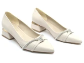 Mehtap Taş Detaylı Kısa Topuklu Kadın Babet Ayakkabı thumbnail 12