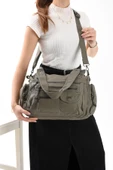 571 collections Suni Deri Omuz Çantası Gri (Model: 571-13-10R) thumbnail 2
