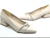 Mehtap Taş Detaylı Kısa Topuklu Kadın Babet Ayakkabı thumbnail 14