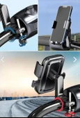Motor,Motosiklet,Bisiklet ,Scooter İçin 360 Derece Dönebilen Gidon Versiyonu Telefon Tutucu - 1