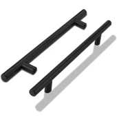 RoseMary 192 mm Mobilya Mutfak Çekmece Dolap Kapak Kulpu Kulbu 19.2 cm Mat Siyah Metal Kulp 10 ADET - 7