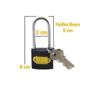 Gri Döküm 3 Anahtarlı Asma Kilit 40 mm Uzun - 2