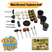 Gravür Seti 105 Parça Matkap Dramel Makine Uyumlu Kalıpçı Taşlama Zımparalama Polisaj Fırçalama Seti thumbnail 1