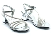 Mehtap Çapraz Üç Şerit Taşlı 5 cm Kadın Abiye Topuklu Ayakkabı thumbnail 16