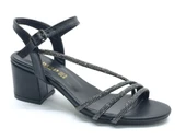 Mehtap Çapraz Üç Şerit Taşlı 5 cm Kadın Abiye Topuklu Ayakkabı thumbnail 10