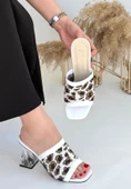 Pabucmarketi Zebra Triko Kadın Topuklu Terlik thumbnail 2
