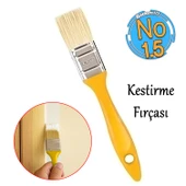 Plastik Saplı Kestirme Boyama Fırçası No 1.5 Numara Tavan Boya Kıl Fırça İç Dış Cephe - 1