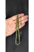 ATEŞ KEHRİBAR TESBİH YEŞİL RENK BEYZİ KESİM T-392 - 1