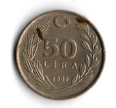 T.C. 50 Lira 1987 (mp1951) thumbnail 2
