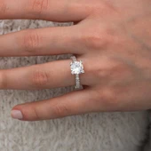 Gümüş Tektaş Tamtur Kadın Yüzük SL10753 thumbnail 11