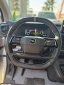 DİKİŞLİ DİREKSİYON KILIFI SİYAH DERİ NOKTALI DERİ GRİ YÜZÜK GRİ DİKİŞLİ OPEL VİVARO İÇİN - 1