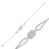 Silverella Gümüş 925 Ayar Zirkon Taşlı Bileklik SE2025B94096 thumbnail 1