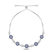 Silverella Gümüş 925 Ayar Sosyete Gözü Zirkon Taşlı Asansör Bileklik SE2025B101254 thumbnail 2