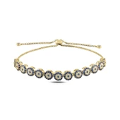 Silverella Gümüş 925 Ayar Göz Zirkon Taşlı Suyolu Asansör Bileklik SE2025B100796 thumbnail 3