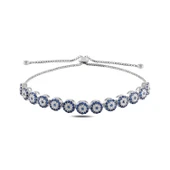 Silverella Gümüş 925 Ayar Göz Zirkon Taşlı Suyolu Asansör Bileklik SE2025B100796 thumbnail 1