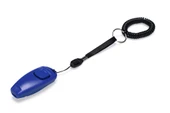 Beeztees Köpek Eğitim Düdüğü ve Klikırı, Karabina ve Bağlama Kordonlu, Mavi, 7x3x2cm thumbnail 1