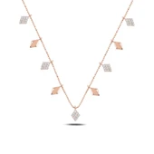 Silverella Gümüş 925 Ayar Zirkon Taşlı Sallantılı Şans Kolyesi SE2025N93001 thumbnail 3