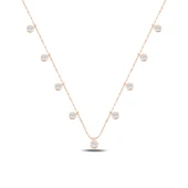 Silverella Gümüş 925 Ayar Yuvarlak Zirkon Taşlı Sallantılı Şans Kolyesi SE2025N91991 thumbnail 1