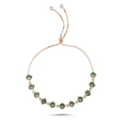 Silverella Gümüş 925 Ayar Suyolu 5mm Sultanit Zirkon Taşlı Asansör Bileklik SE2025B101645 thumbnail 1