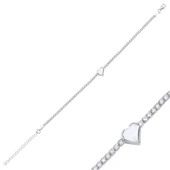 Silverella Gümüş 925 Ayar Kalp & Suyolu Zirkon Taşlı Bileklik SE2025B102500 thumbnail 1