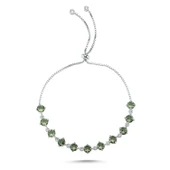 Silverella Gümüş 925 Ayar Suyolu 5mm Sultanit Zirkon Taşlı Asansör Bileklik SE2025B101645 thumbnail 2