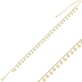 Silverella Gümüş 925 Ayar Sallantılı Pul & Zirkon Taşlı Halhal SE2025ANK94956 thumbnail 2