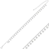 Silverella Gümüş 925 Ayar Sallantılı Pul & Zirkon Taşlı Halhal SE2025ANK94956 thumbnail 1