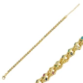 Silverella Gümüş 925 Ayar Karışık Renk Zirkon Taşlı Bileklik SE2025B96000 thumbnail 2