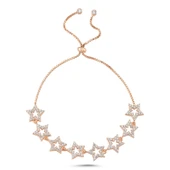 Silverella Gümüş 925 Ayar Yıldız Zirkon Taşlı Asansör Bileklik SE2025B101556 thumbnail 3